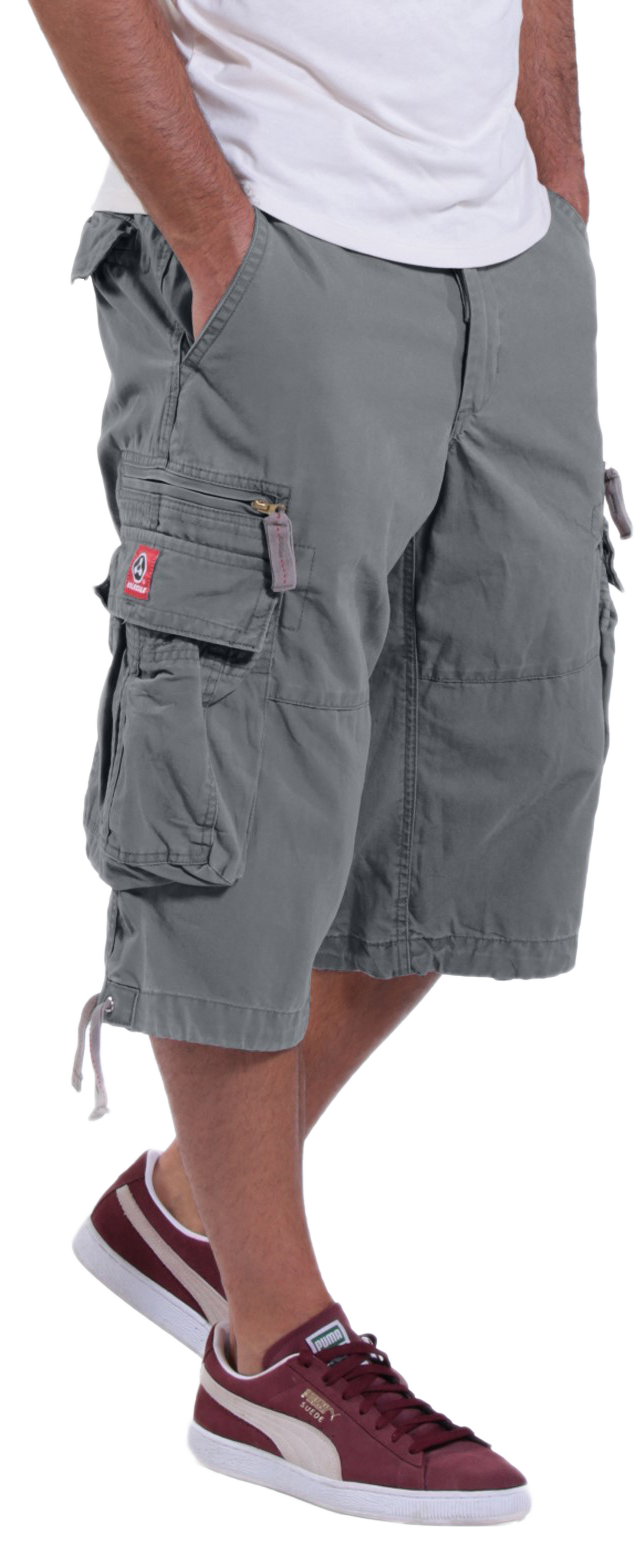 Bermuda 3/4 Cargo Short 50006 Canvas Zipper Loose Fit